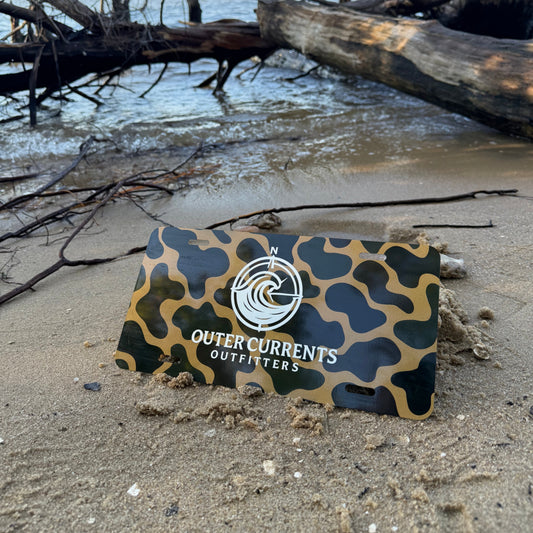 Camo Vanity Plate - Brown/White