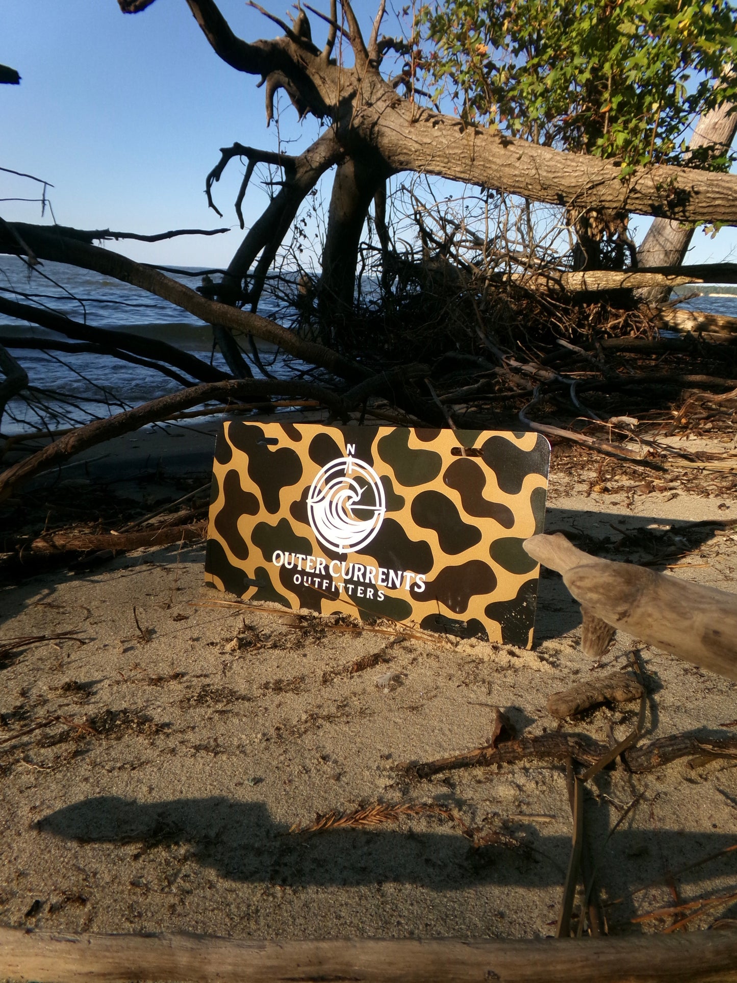 Camo Vanity Plate - Brown/White