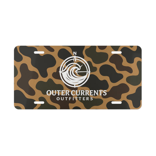 Camo Vanity Plate - Brown/White